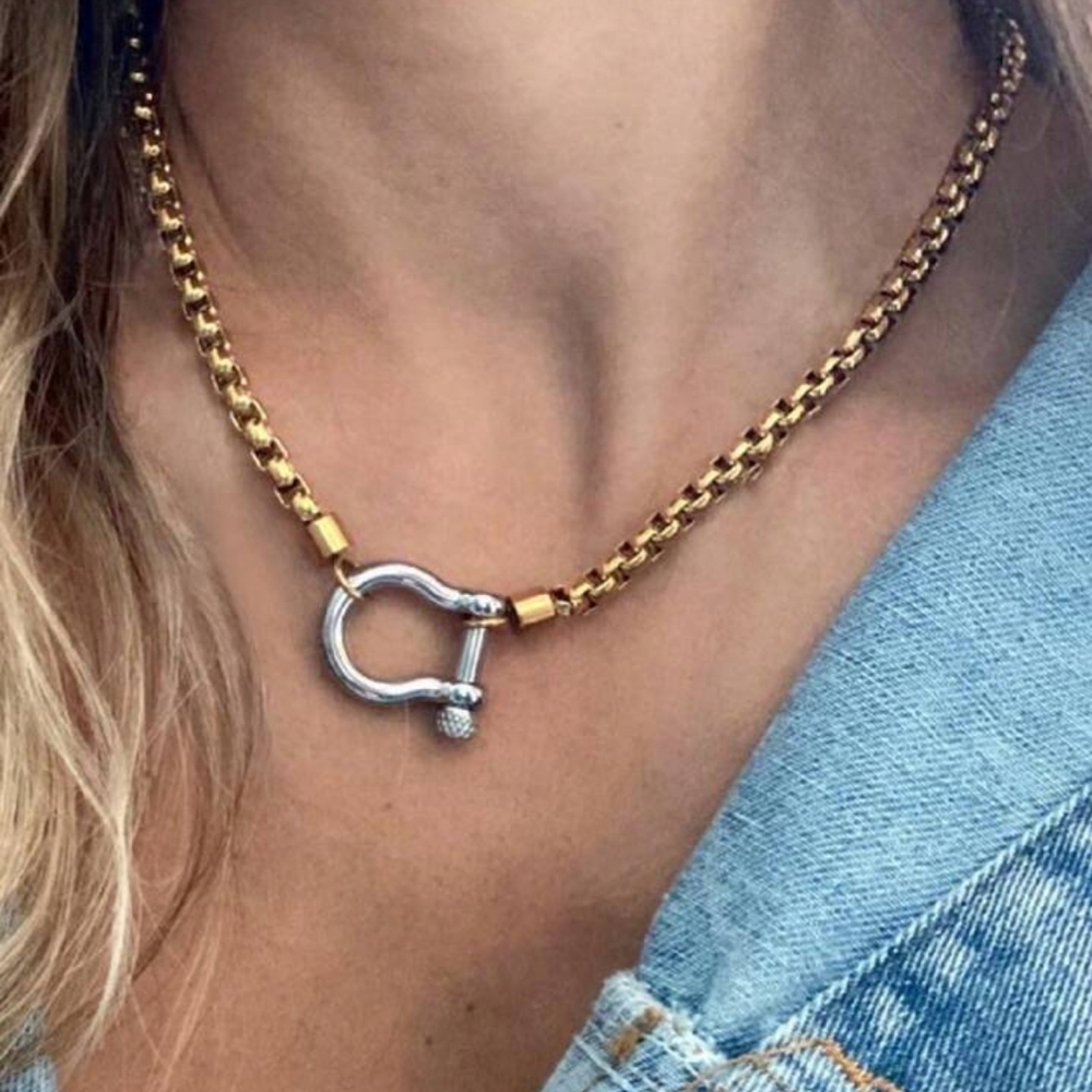 REVOLVE Gold and Silver Mixed-Metal Necklace